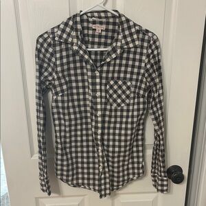 Merona Black and White Checkered Shirt